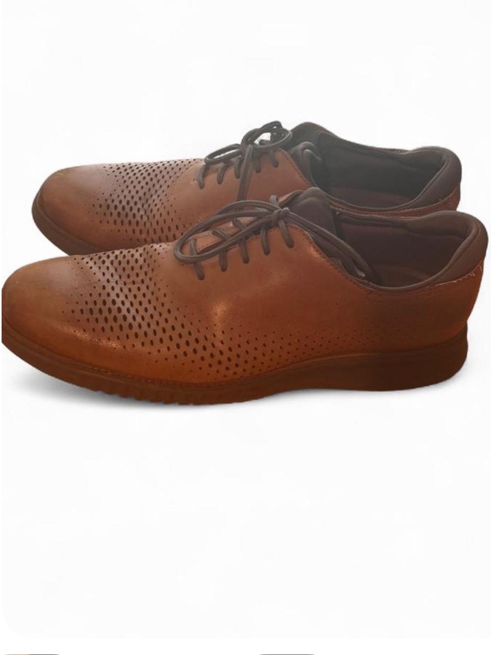 Cole Haan 2.Zerogrand Laser Wing British Tan size 10 Men's Leather Lace-Up Shoes